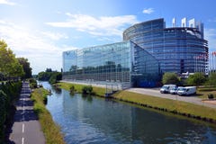 Costruzione del Parlamento Europeo a Strasburgo, Francia Immagine Stock Libera da Diritti Costruzione del Parlamento Europeo a Strasburgo, Francia Immagine Stock Libera da Diritti
