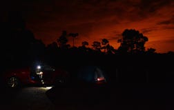Cosy camping at dusk stock photography Cosy camping at dusk stock photography