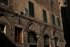 Cottage hidden in the shadows of the old town, Florence, Italy stock images Cottage hidden in the shadows of the old town, Florence, Italy stock images