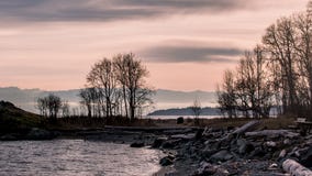 Coucher du soleil rose photo stock Coucher du soleil rose photo stock