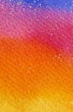 Coucher du soleil rouge de fond abstrait d'aquarelle avec des étoiles avec un gradient de jaune à rouge et à bleu sur le papier t illustration libre de droits Coucher du soleil rouge de fond abstrait d'aquarelle avec des étoiles avec un gradient de jaune à rouge et à bleu sur le papier t illustration libre de droits