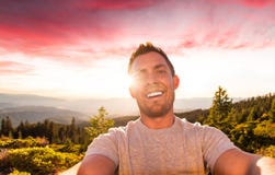 Coucher du soleil Selfie Coucher du soleil Selfie