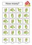 Counting game for preschool children. The study of mathematics. With a place for answers. Simple flat isolated vector illustration royalty free illustration Counting game for preschool children. The study of mathematics. With a place for answers. Simple flat isolated vector illustration royalty free illustration