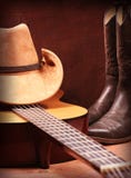 Country music with guitar and cowboy clothes stock images Country music with guitar and cowboy clothes stock images