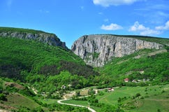 Country Road And Turda Gorge. Royalty Free Stock Photo Country Road And Turda Gorge. Royalty Free Stock Photo