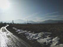 Countryside winter road royalty free stock image Countryside winter road royalty free stock image