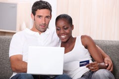 Couple buying on-line stock photo Couple buying on-line stock photo