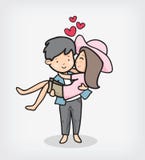 Couple cartoon in valentine day vector illustration Couple cartoon in valentine day vector illustration