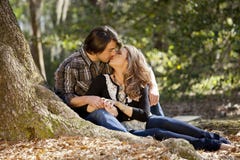 Couple In Love Kissing Stock Photography