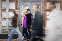 Couple Inlove On The Street Stock Images Couple Inlove On The Street Stock Images