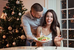 Couple in love, having a romantic dinner royalty free stock photography Couple in love, having a romantic dinner royalty free stock photography