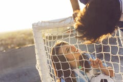 Loving couple of football fans royalty free stock photo Loving couple of football fans royalty free stock photo