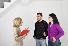 Couple Meeting With Estate Agent Royalty Free Stock Image Couple Meeting With Estate Agent Royalty Free Stock Image