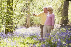 couple outdoors pointing smiling walking couple outdoors pointing smiling walking