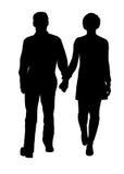 Couple Silhouette Stock Photography
