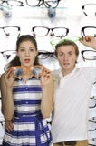 Couple with silly glasses Royalty Free Stock Photo Couple with silly glasses Royalty Free Stock Photo