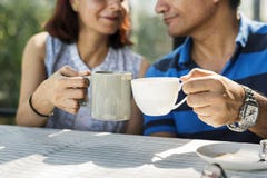 Couple spending time together having hot drink stock images Couple spending time together having hot drink stock images