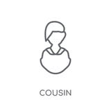 cousin linear icon. Modern outline cousin logo concept on white royalty free illustration cousin linear icon. Modern outline cousin logo concept on white royalty free illustration