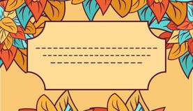 Couverture faite de feuilles colorées illustration stock Couverture faite de feuilles colorées illustration stock