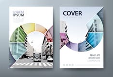 Annual report brochure flyer template vector, Leaflet, presentation book cover templates, layout in A4 size