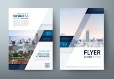 Flyer design, Leaflet cover presentation, book cover template vector. cityscape image