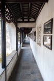 Covered outdoor walkway in the Lion Grove classical garden, Suzhou, China royalty free stock photo Covered outdoor walkway in the Lion Grove classical garden, Suzhou, China royalty free stock photo