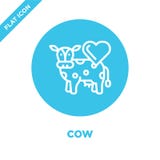 cow icon vector from charity elements collection. Thin line cow outline icon vector illustration. Linear symbol for use on web vector illustration cow icon vector from charity elements collection. Thin line cow outline icon vector illustration. Linear symbol for use on web vector illustration
