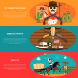 Cowboy Banner Set illustration libre de droits Cowboy Banner Set illustration libre de droits
