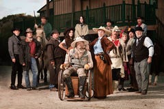 Cowboy blessé avec W image libre de droits Cowboy blessé avec W image libre de droits