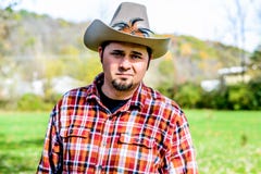 Cowboy Rancher looking Disgusted stock image Cowboy Rancher looking Disgusted stock image