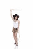 Cowgirl With Lasso Royalty Free Stock Photo