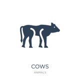 Cows Icon In Trendy Design Style. Cows Icon Isolated On White
