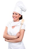 Cozinheiro chefe da jovem mulher fotos de stock Cozinheiro chefe da jovem mulher fotos de stock