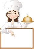 Cozinheiro chefe da mulher ilustração stock Cozinheiro chefe da mulher ilustração stock