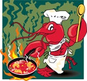 Cozinheiro chefe dos lagostins ilustração stock Cozinheiro chefe dos lagostins ilustração stock