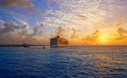 Cozumel island sunset cruise Riviera Maya royalty free stock images Cozumel island sunset cruise Riviera Maya royalty free stock images