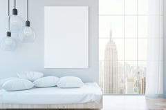 Cozy interior with whiteboard vector illustration Cozy interior with whiteboard vector illustration