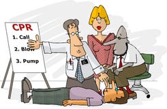 CPR technique stock illustration CPR technique stock illustration