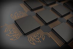 CPU Microchips as Circuit royalty free stock photos CPU Microchips as Circuit royalty free stock photos