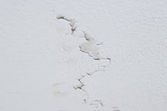 Cracked peeling layer on ceiling