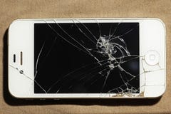 Cracked screen mobile telephone stock photo Cracked screen mobile telephone stock photo