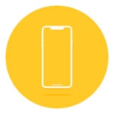 ?cran vide Smartphone avec la r?flexion et l'ombre Illustration de vecteur Conception plate de nouvelles technologies illustration stock ?cran vide Smartphone avec la r?flexion et l'ombre Illustration de vecteur Conception plate de nouvelles technologies illustration stock