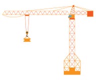 crane budowlanych Wyposażenie w mieszkanie stylu Wektorowa ilustracja odizolowywająca na biały tle ilustracja wektor crane budowlanych Wyposażenie w mieszkanie stylu Wektorowa ilustracja odizolowywająca na biały tle ilustracja wektor