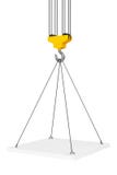 Crane Hook Lifts plattformen framförande 3d vektor illustrationer Crane Hook Lifts plattformen framförande 3d vektor illustrationer