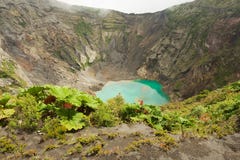 Crater of the Irazu active volcano situated in the Cordillera Central close to the city of Cartago, Costa Rica.