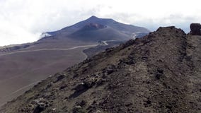 Crater landscape from Etna mountain Stock Image Crater landscape from Etna mountain Stock Image