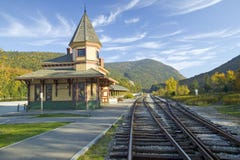 Crawford Depot along the scenic train ride to Mount Washington, New Hampshire stock photo Crawford Depot along the scenic train ride to Mount Washington, New Hampshire stock photo