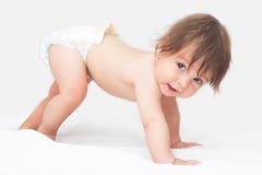 Crawling baby girl Stock Image Crawling baby girl Stock Image