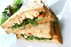 Crayfish/king Prawn Sandwich Stock Photo Crayfish/king Prawn Sandwich Stock Photo