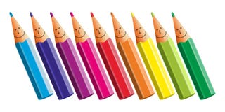 Crayons d'amusement illustration de vecteur Crayons d'amusement illustration de vecteur